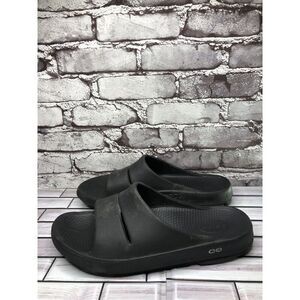 Oofos Ooahh Black Recovery Rubber Sport Slides Sandals Men’s Size 11M US/44EU
